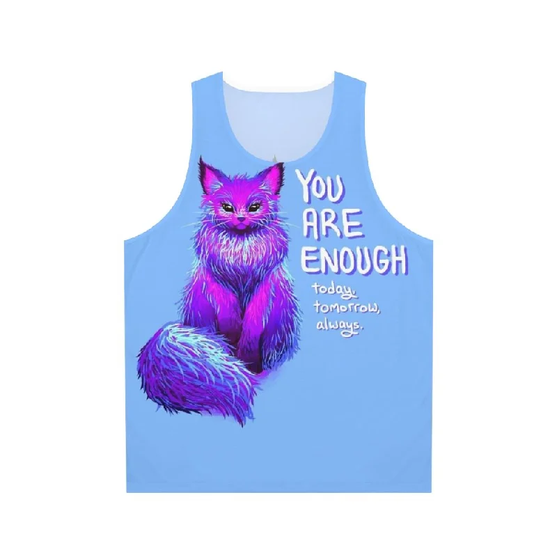Magical Maine Coon Cat Unisex Tank Top for Self-Love & Mental Health lavender tank top