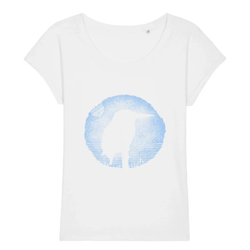 Martin pêcheur | T-shirt 100% Coton BIO Slub Femme - ROUNDER Chenille Fabric Brocade Fabric Lace Fabric Martin pêcheur | T-shirt 100% Coton BIO Slub Femme - ROUNDER Chenille Fabric Brocade Fabric Lace Fabric