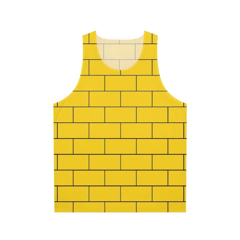 Stylish Mustard Yellow Brick Pattern Unisex Tank Top soft tank top