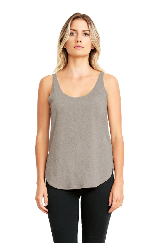 Next Level Womens Festival Tank Top - Ash Grey low neck tank