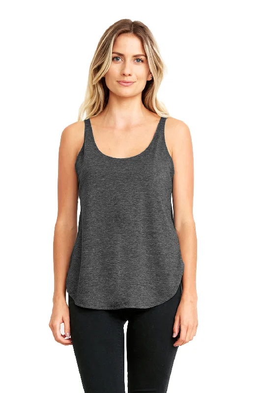 Next Level Womens Festival Tank Top - Charcoal Grey lace tank top