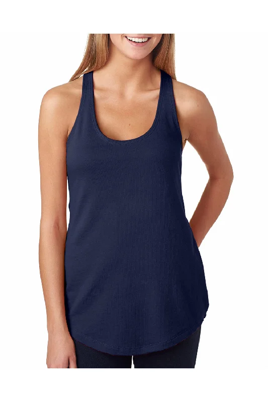 Next Level Womens French Terry Tank Top - Midnight Navy Blue - Closeout sexy tank top