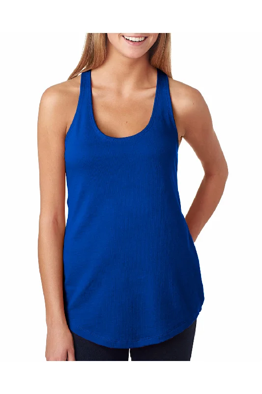 Next Level Womens French Terry Tank Top - Royal Blue - Closeout flexible tank top