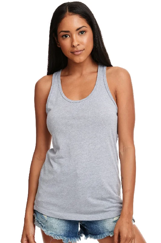 Next Level Womens Ideal Jersey Tank Top - Heather Grey gym tank top