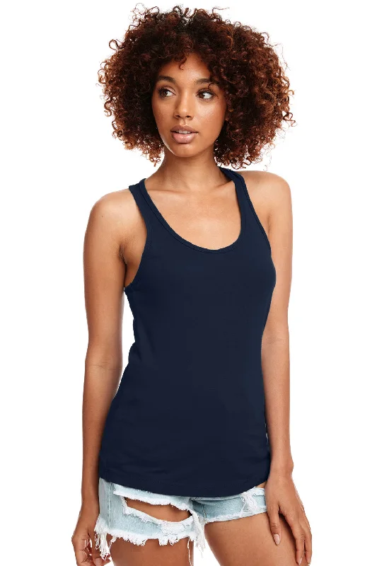 Next Level Womens Ideal Jersey Tank Top - Midnight Navy Blue vintage tank top