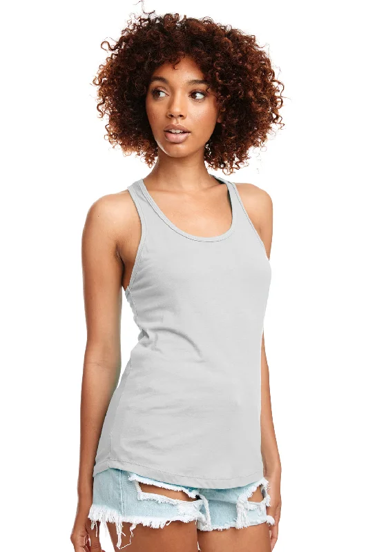 Next Level Womens Ideal Jersey Tank Top - Silver Grey lavender tank top