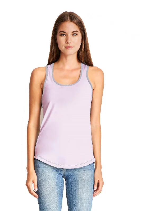 Next Level Womens Ideal Tank Top - Lilac/Heather Grey - Closeout fitted tank top