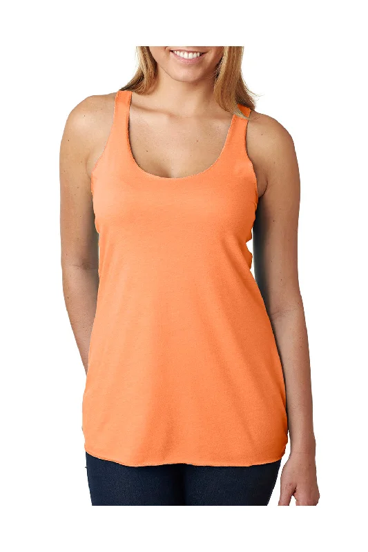 Next Level Womens Tank Top - Vintage Light Orange low neck tank