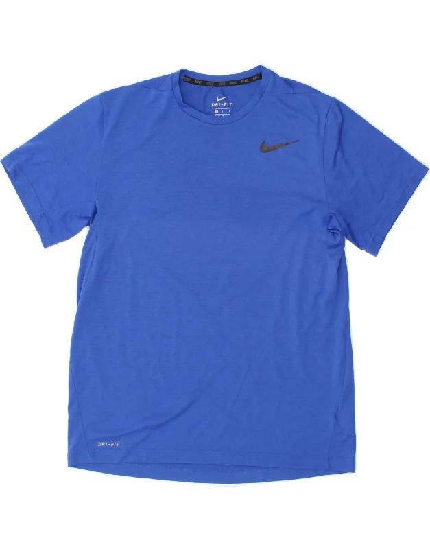 NIKE Womens T-Shirt Top UK 16 Large Blue Anti-Shrink Durable Soft