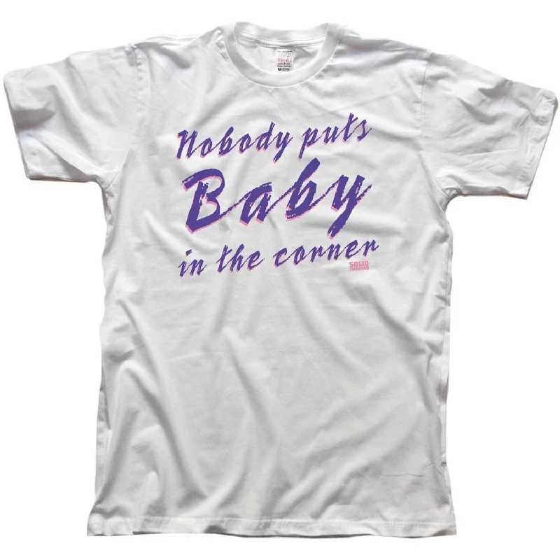 Nobody Puts Baby in the Corner T-shirt Beaded Sequined Faux Fur