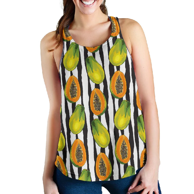 papaya design pattern Women Racerback Tank Top mint tank top