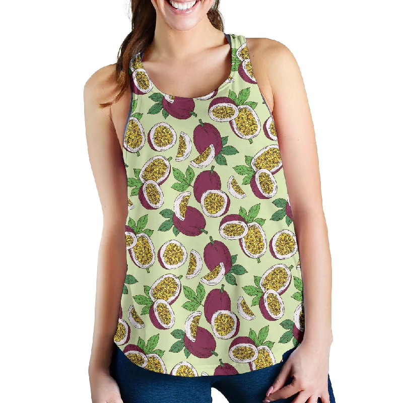 Passion fruit pattern Women Racerback Tank Top boho tank top