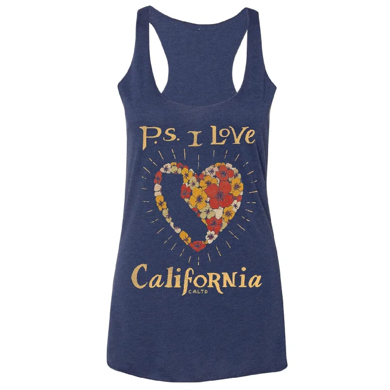 PS I Love California Racerback Tank scoop neck tank