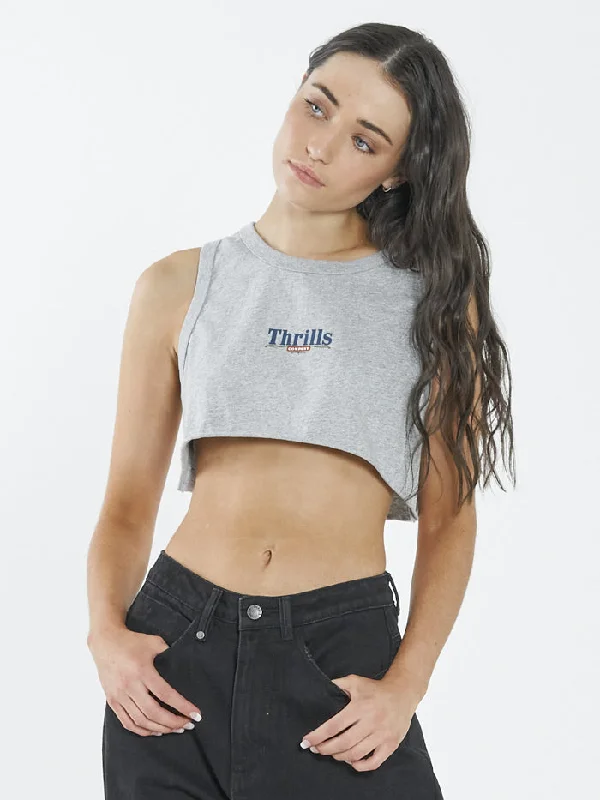 Roadhouse Super Crop Tank - Vintage Marle sleep tank top