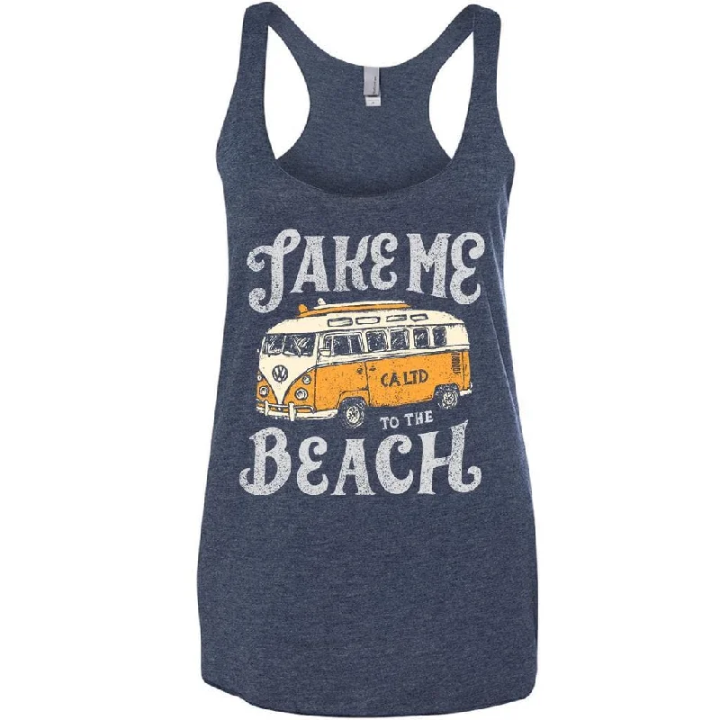 Take me to the beach racerback tank tie dye tank