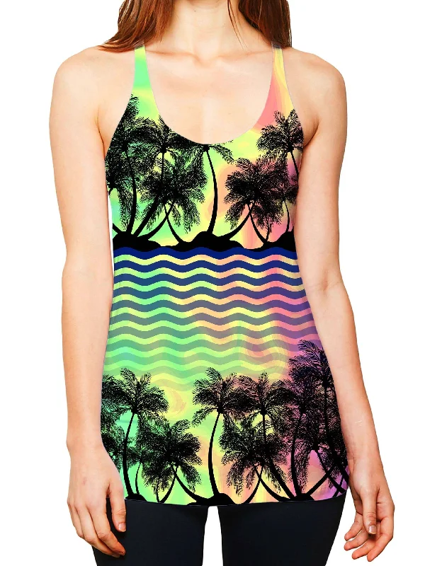 Tropical Sunset Women's Tank teal tank top