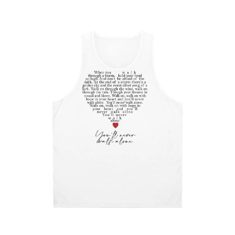 Unisex Liverpool FC YNWA Heart Tank Top - Football Merchandise spandex blend tank