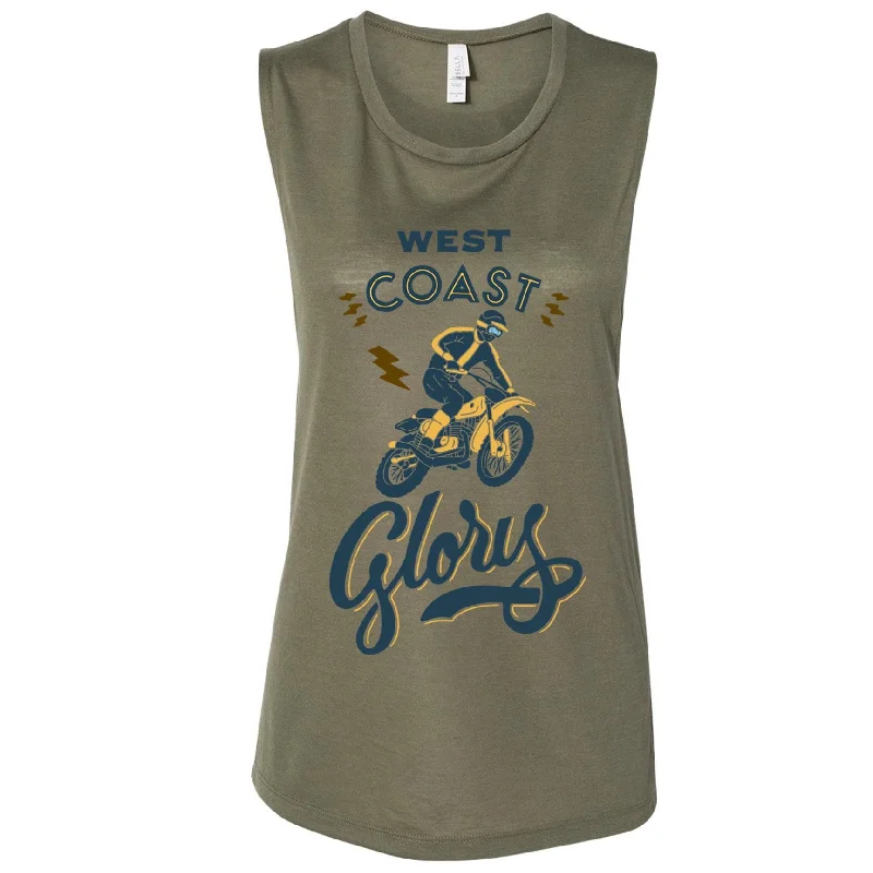 West Coast Glory Muscle Tank coral tank top