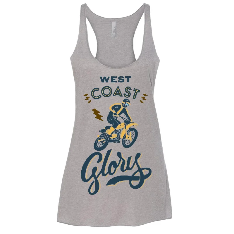 West Coast Glory Racerback Tank bronze tank top