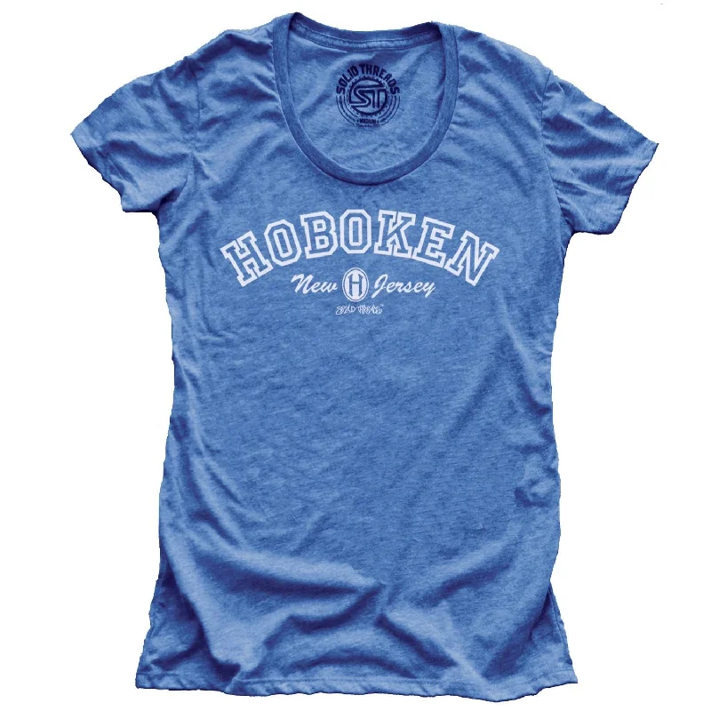 Women's Hoboken Collegiate T-shirt Plaid T-Shirt Polka Dot Checkered