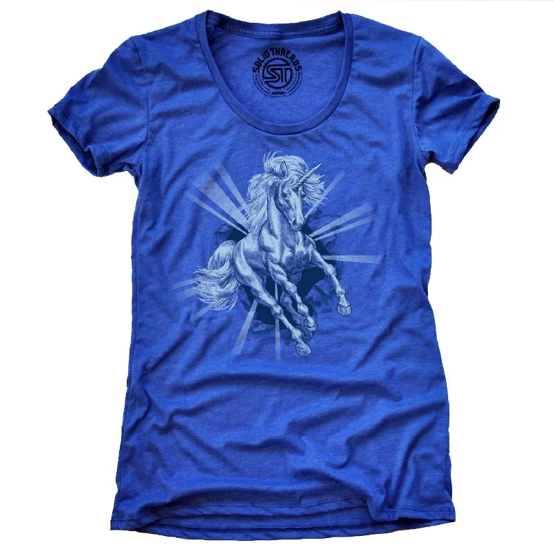 Women's Unicorn Chest T-shirt Anti-Shrink Durable Soft