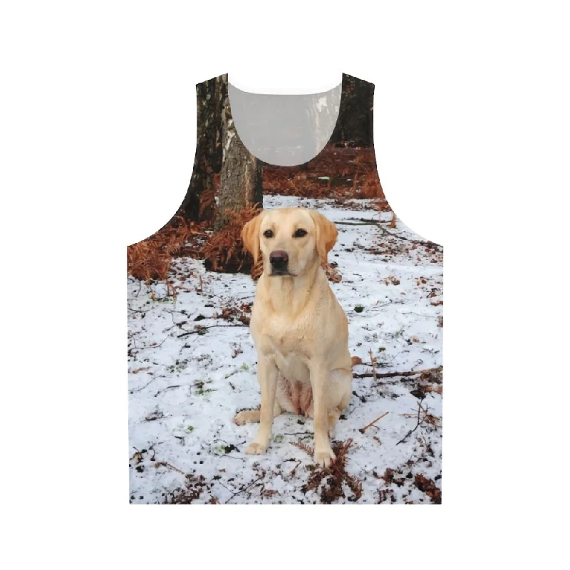 Stylish Yellow Labrador Retriever Unisex Tank Top for Dog Lovers scoop neck tank