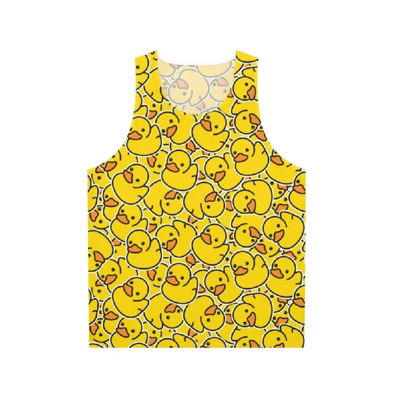 Cute Yellow Rubber Duck Unisex Tank Top solid color tank