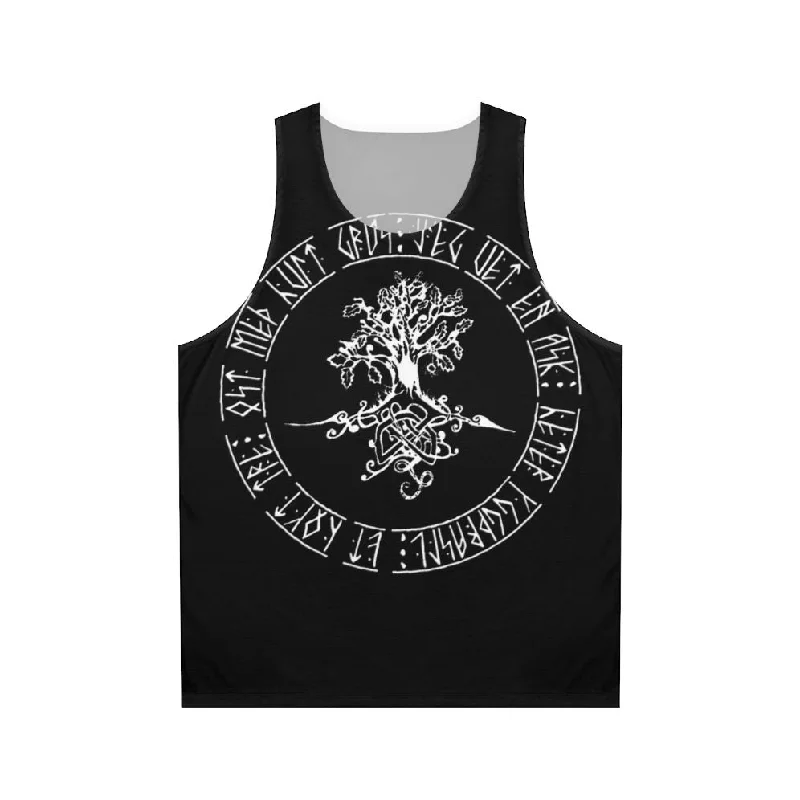 Yggdrasil Norse Tree of Life Unisex Tank Top peach tank top