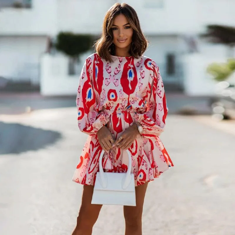 Zjkrl - Casual 3/4 Sleeve Tunics Mini Dress Women Summer 2023 Fashion Floral Print O Neck Green Boho Streetwear Dresses Elegant Vestido Tunics Seasonal trendy Zjkrl - Casual 3/4 Sleeve Tunics Mini Dress Women Summer 2023 Fashion Floral Print O Neck Green Boho Streetwear Dresses Elegant Vestido Tunics Seasonal trendy