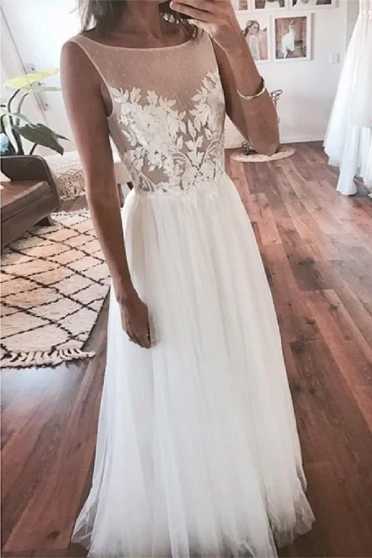 Elegant Ivory Long Lace Tulle Simple Cheap Beach Wedding Dresses Casual Short Summer Elegant Ivory Long Lace Tulle Simple Cheap Beach Wedding Dresses Casual Short Summer