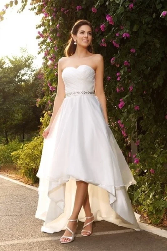 High Loe Ivory Sweetheart Open Back Simple Elegant Wedding Dresses Tunics Hiking breathable High Loe Ivory Sweetheart Open Back Simple Elegant Wedding Dresses Tunics Hiking breathable