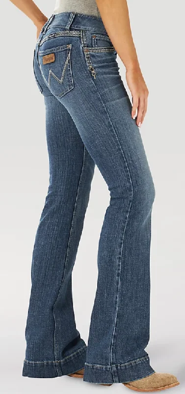 Women's Wrangler Retro Sadie Trouser Jean #112317287 Trousers Low Rise Relaxed