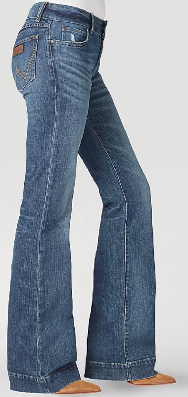 Women's Wrangler Retro Mae Wide Leg Trouser Jean #112321492 Cropped Trousers Casual Linen