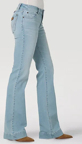 Women's Wrangler Retro Mae Wide Leg Trouser Jean #112330011 Trousers Elastic Waist Soft