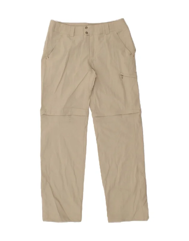 COLUMBIA Womens Titanium Straight Cargo Trousers US 8 Medium W30 L32 Beige Trousers versatile all-occasion