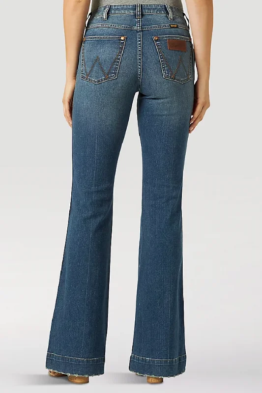 Wrangler Retro Bailey Trouser Jean Women’s 112344612 Trousers Denim Blue