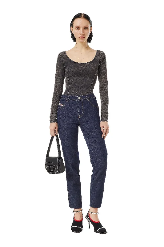 Diesel-A03603Z9C-L-2015 Babhila Trouser Dark Denim Trousers Low Rise Relaxed