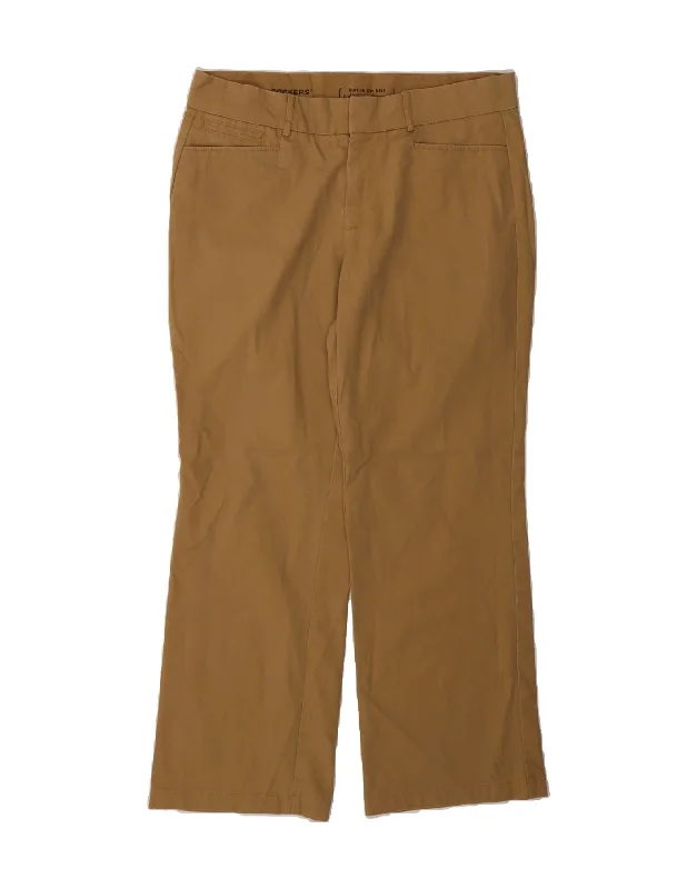 DOCKERS Womens Bootcut Casual Trousers US 12 Large W32 L28 Beige Cotton Trousers Bridal Satin