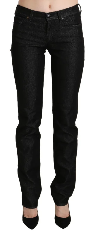 Ermanno Scervino  Mid Waist Skinny Slim blue Women's Trouser Trousers trendy modern
