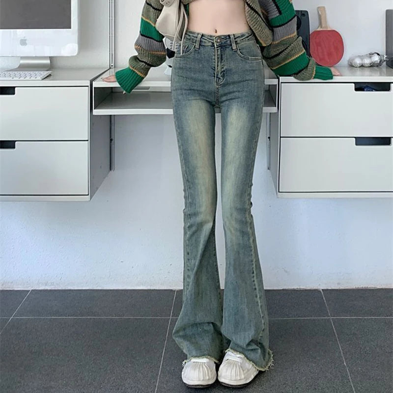 DressBetty - 2024 High Waist Street Denim Trousers Trousers Modern Contemporary