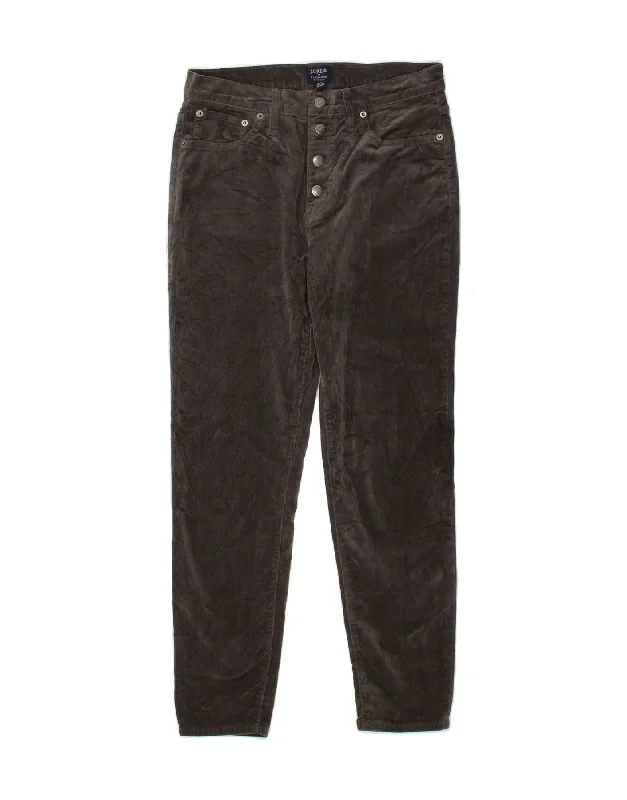 J. CREW Womens High Waist Skinny Corduroy Trousers W29 L27 Grey Cotton Trousers Harem Relaxed Fit