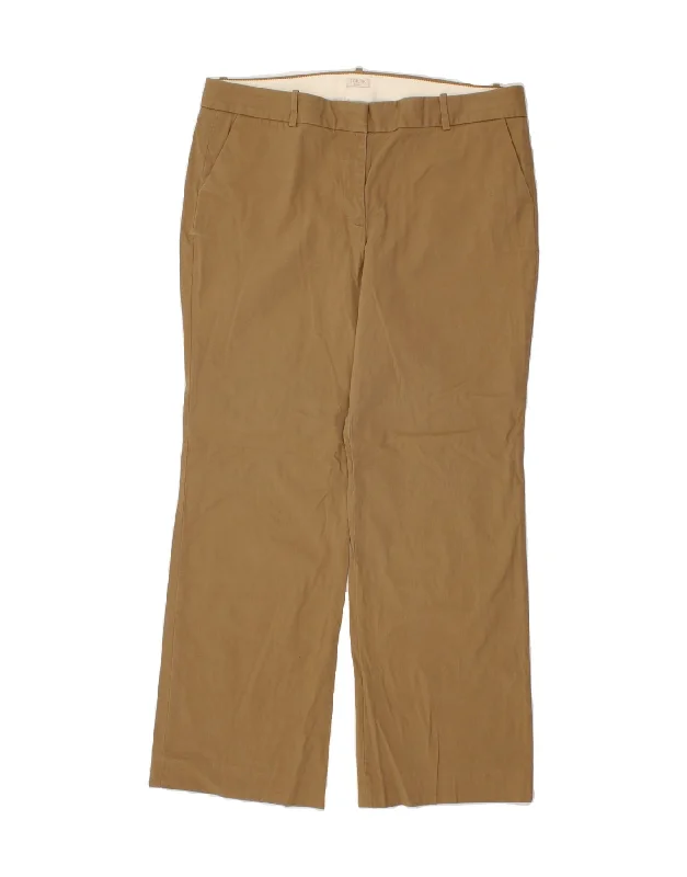 J. CREW Womens Straight Chino Trousers US 16 2XL W32 L30 Beige Cotton Trousers fashionable trendy