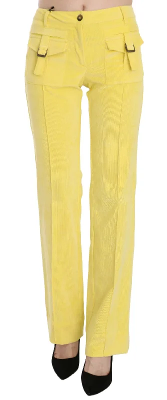 Just Cavalli  Corduroy Mid Waist Straight Trousers Women's Pants Trousers Timeless Classic