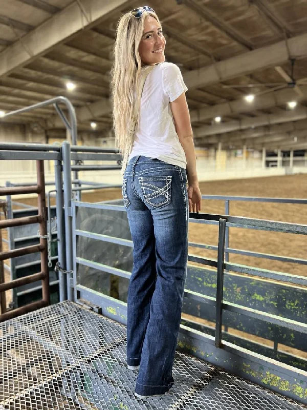 Women's Ariat Marine Mid Rise Trouser Trousers Wedding White