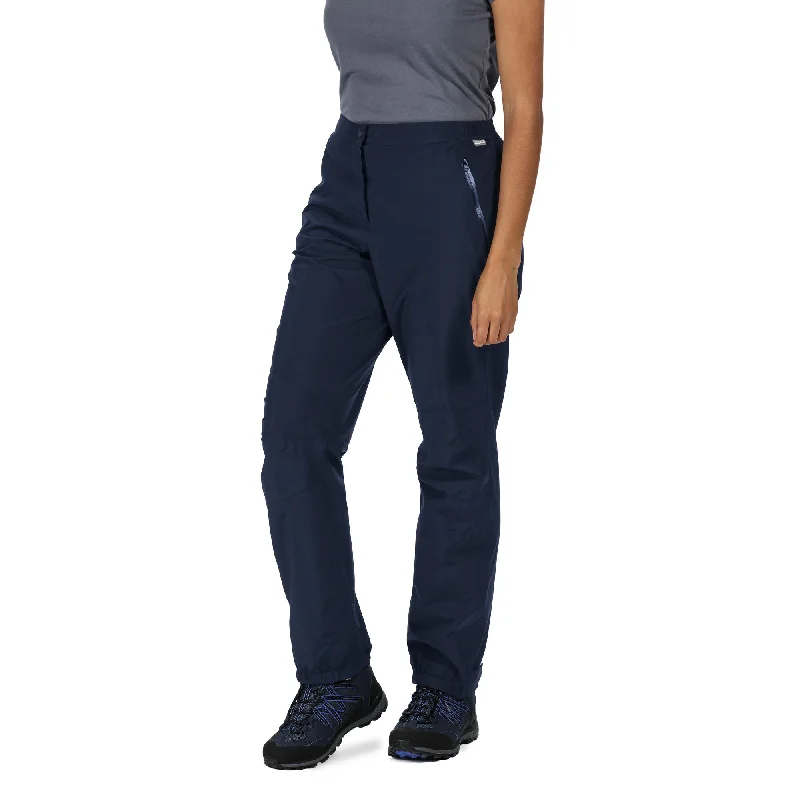 Regatta Ladies Highton Waterproof Breathable Trousers -NAVY Trousers Leather Faux