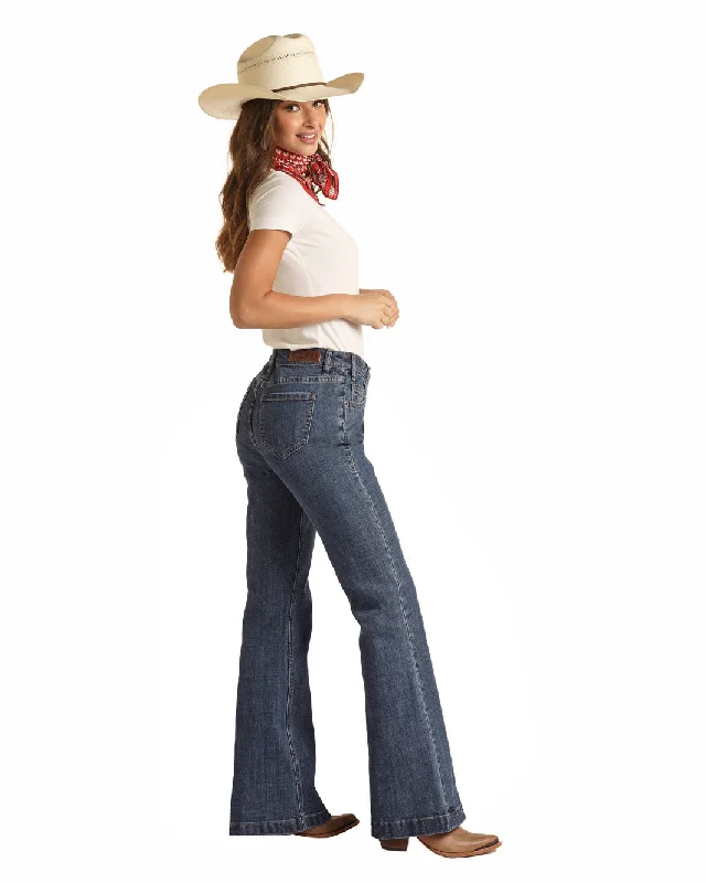 Women's Rock & Roll Cowgirl Trouser #RRWD5HRZTZ Trousers Bootcut Casual