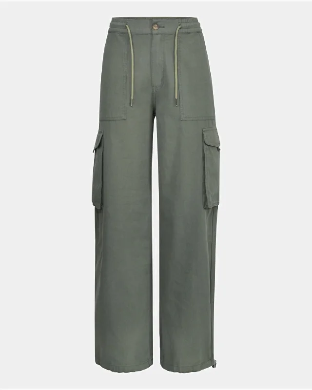 EMIKOSW TROUSERS - Sage green Trousers Denim Distressed