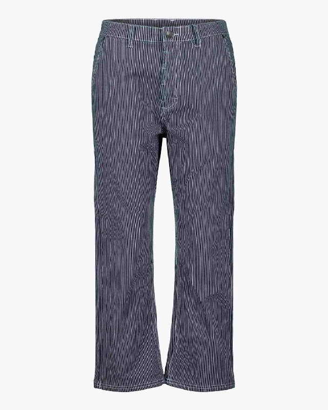 ADALINASW TROUSERS - Dark Blue striped Trousers Formal Black