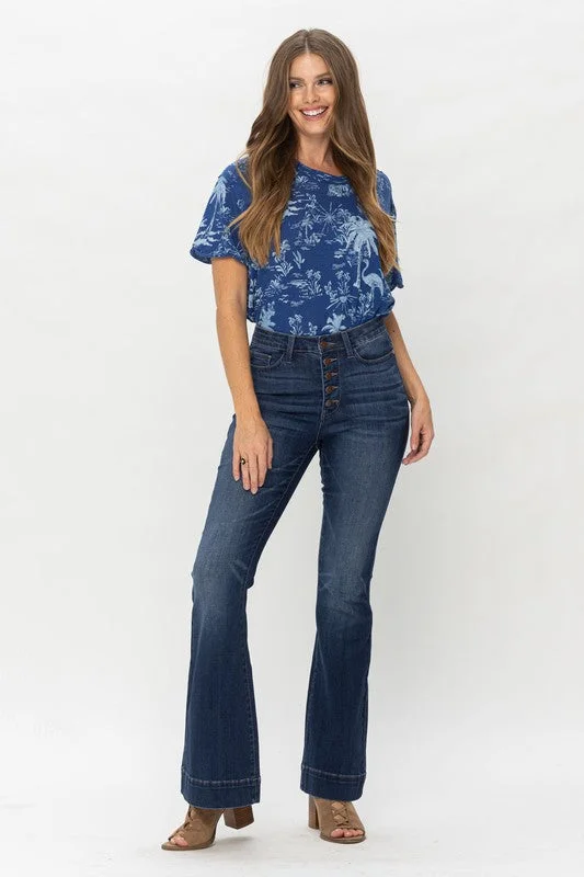 Take Me Back Trouser Flare (l10) Trousers practical easy-care