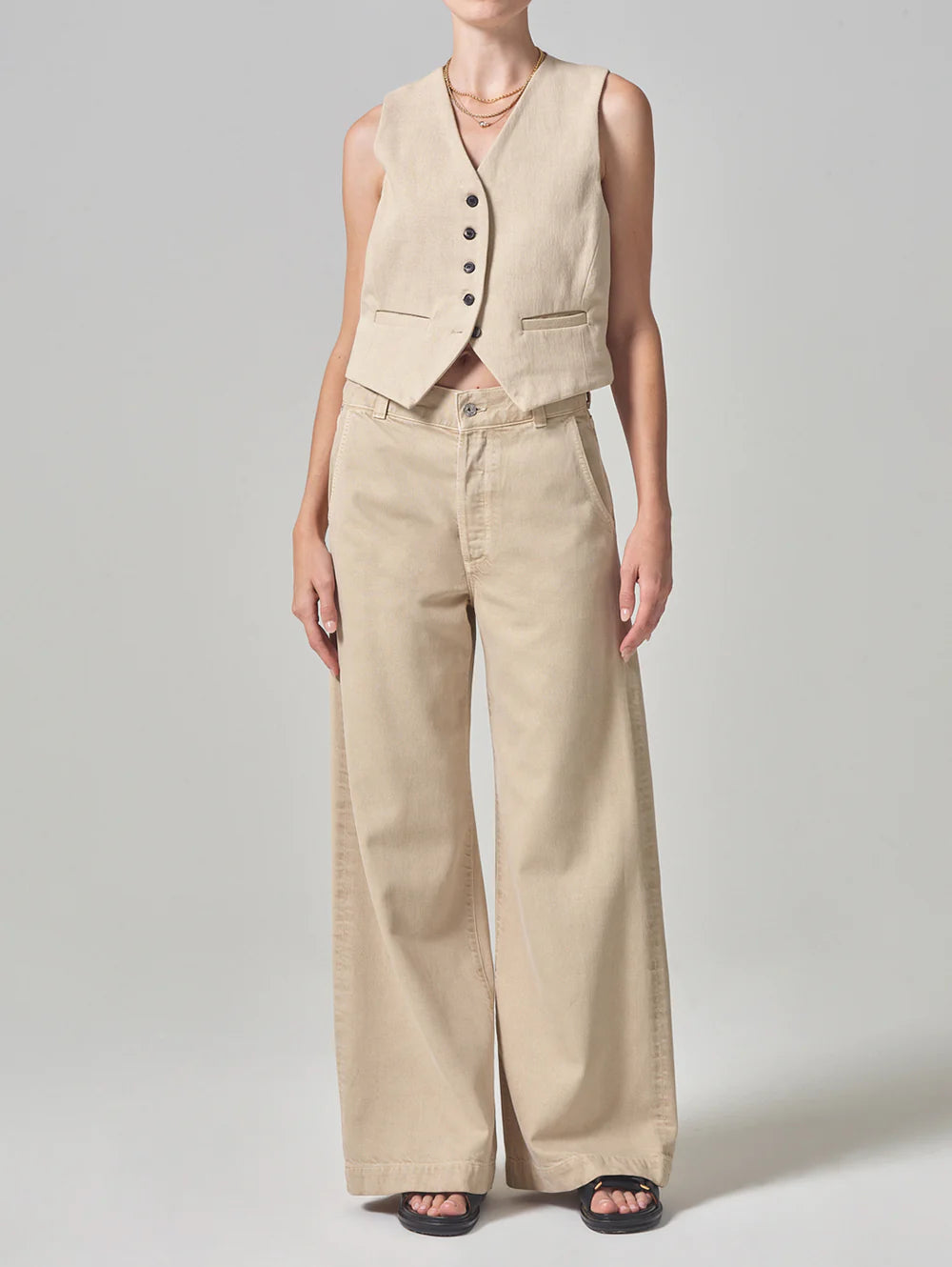 Taos Sand Beverly Trouser Trousers Cargo pockets
